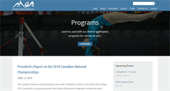 Desktop Screenshot of gymnastics.mb.ca